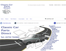 Tablet Screenshot of classiccarpartsdirect.co.uk